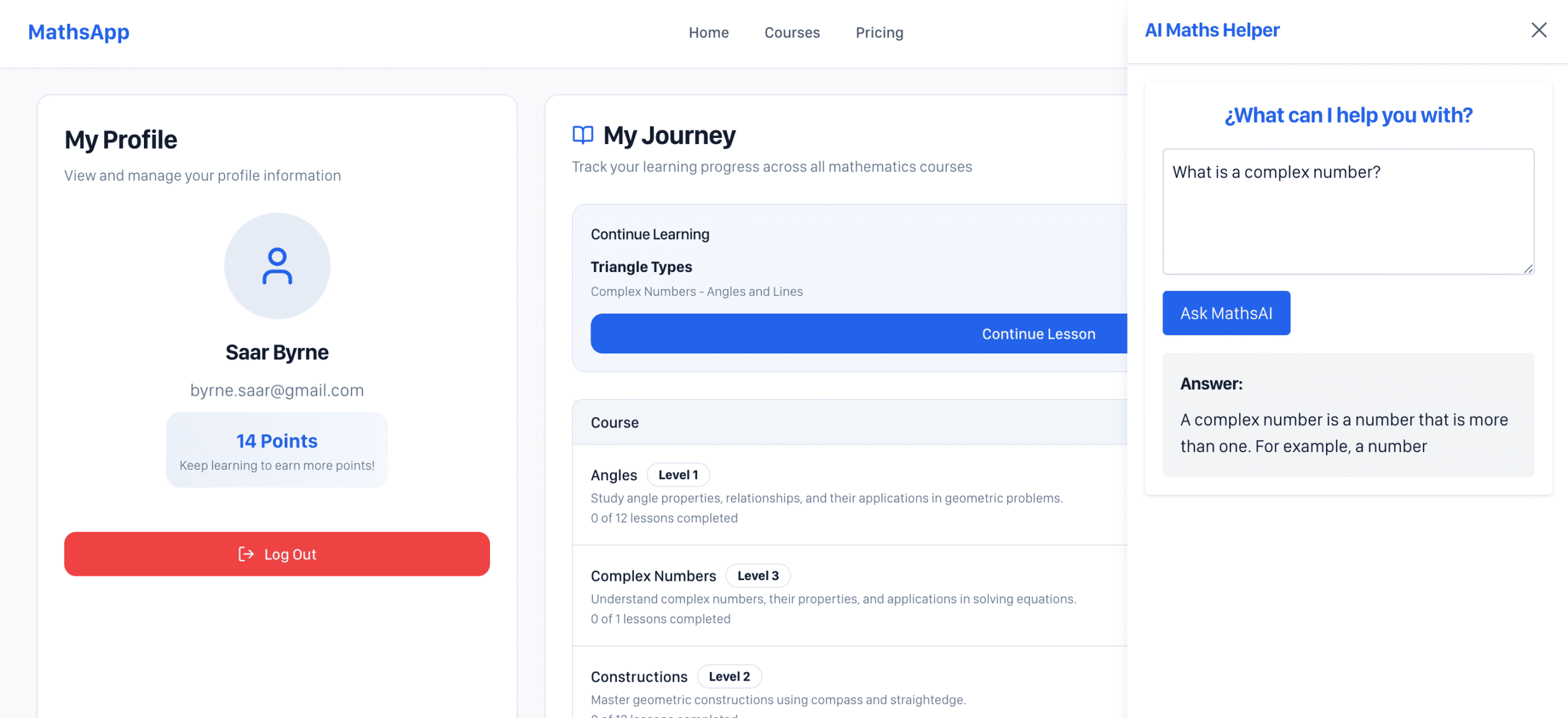 Maths AI Helper